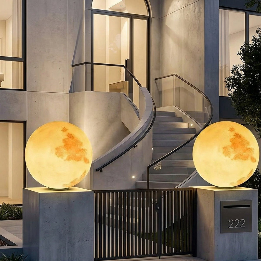 Modern Moon Globe Waterproof LED Fence Post Caps Lights