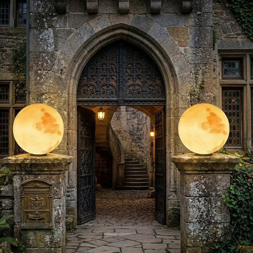 Modern Moon Globe Waterproof LED Fence Post Caps Lights
