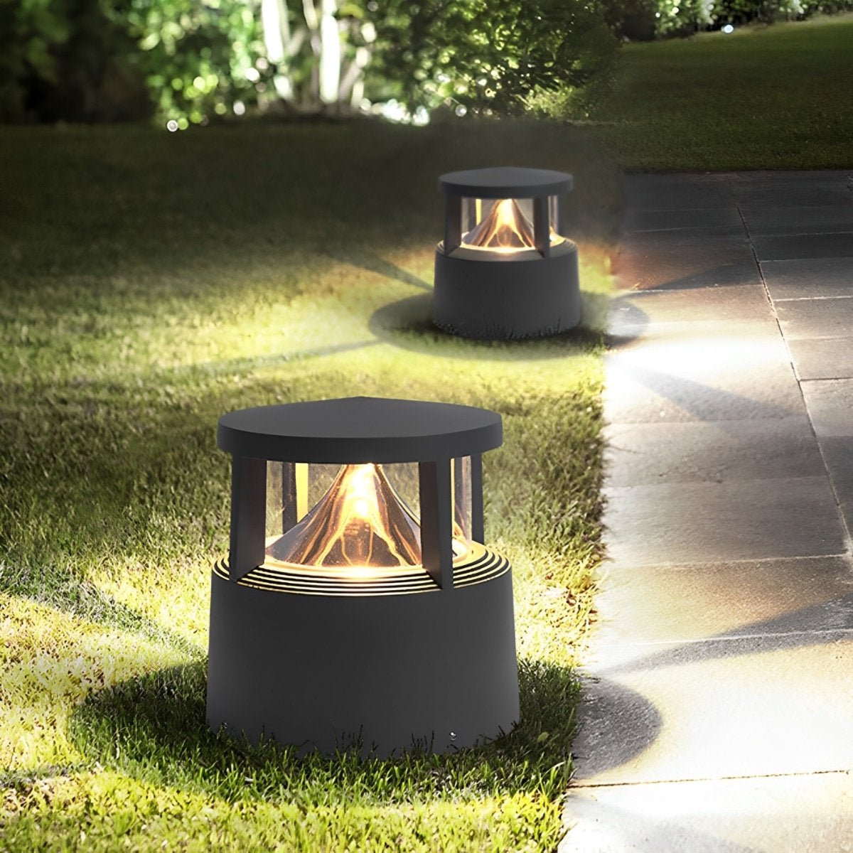 Modern Simple Outdoor Waterproof Pillar Lights Metal Aluminum  Post Lights