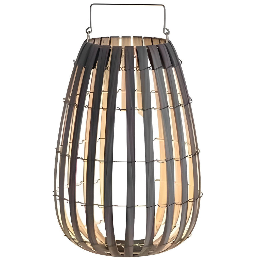 Rattan Hanging Lantern Shaped LED Waterproof Outdoor Lights