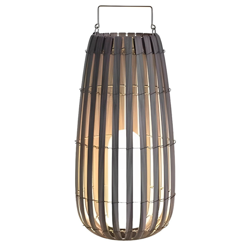 Rattan Hanging Lantern Shaped LED Waterproof Outdoor Lights