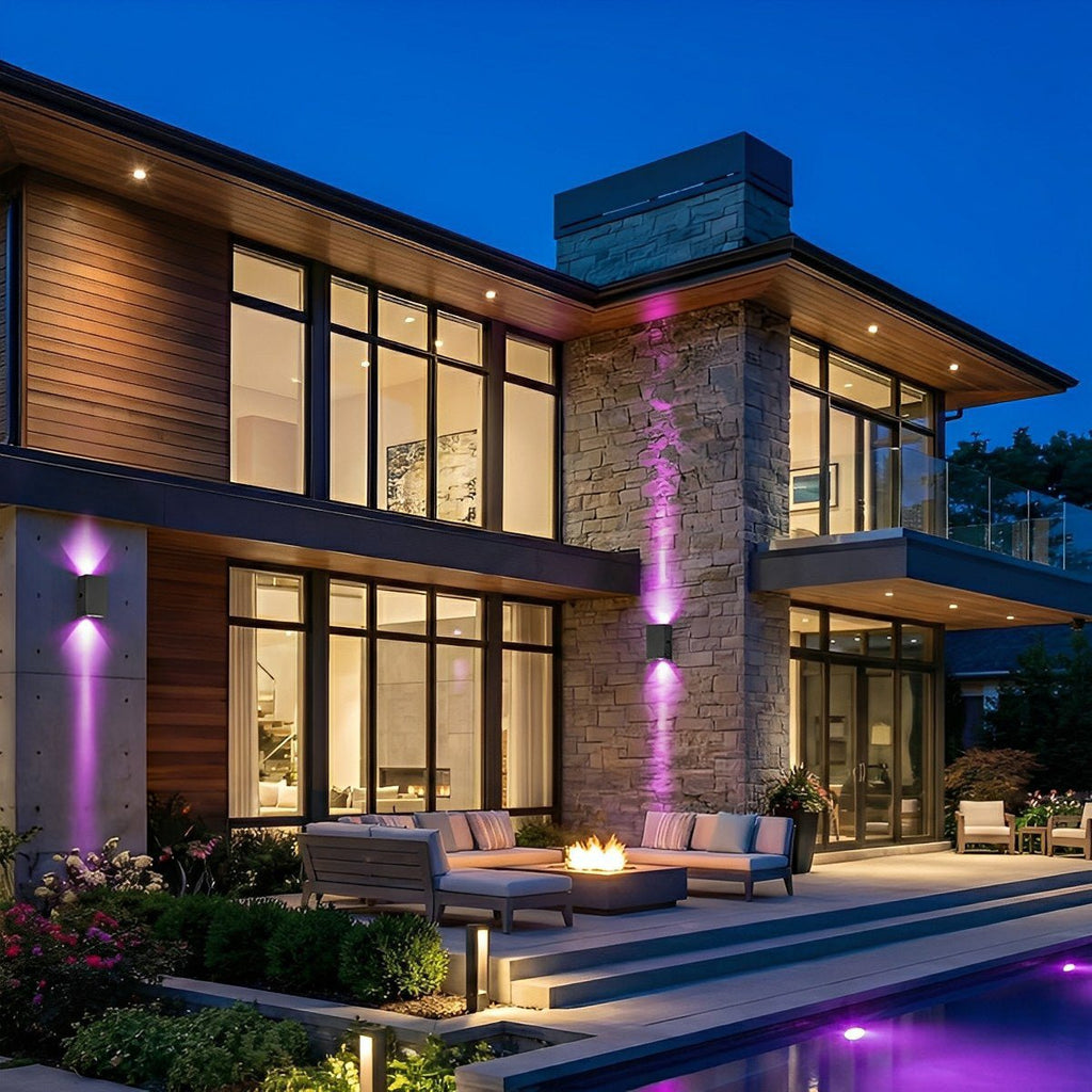 Waterproof Modern Black Up&Down LED Outdoor Wall Washer Spot Lights