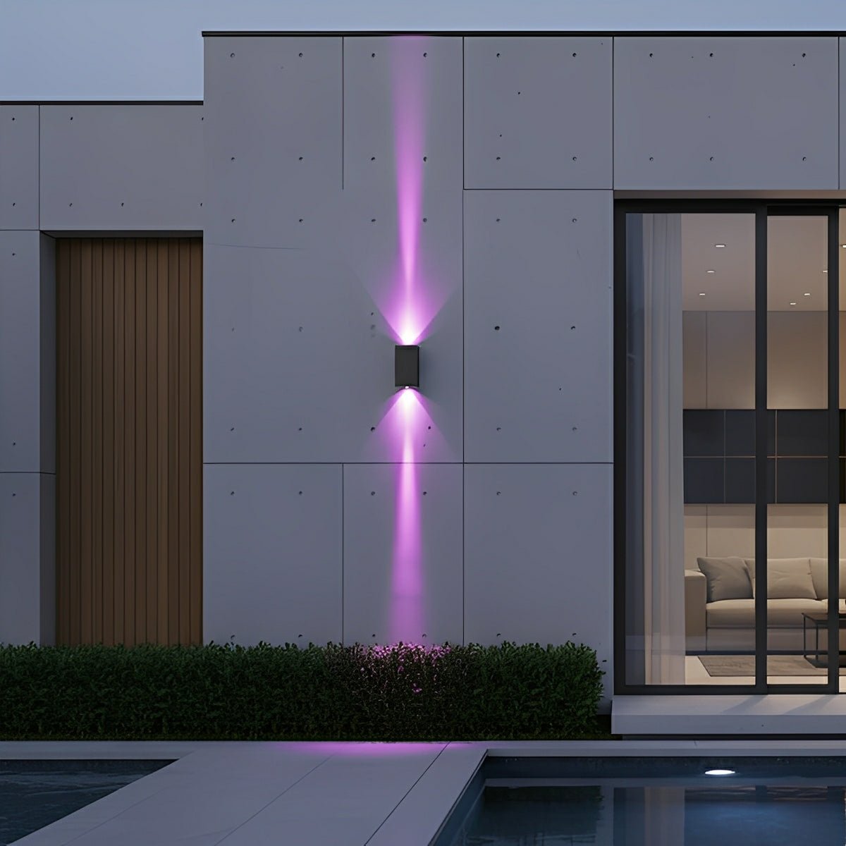 Waterproof Modern Black Up&Down LED Outdoor Wall Washer Spot Lights