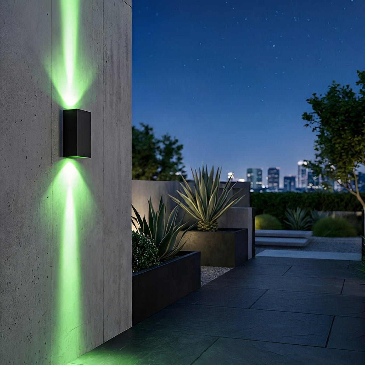 Waterproof Modern Black Up&Down LED Outdoor Wall Washer Spot Lights