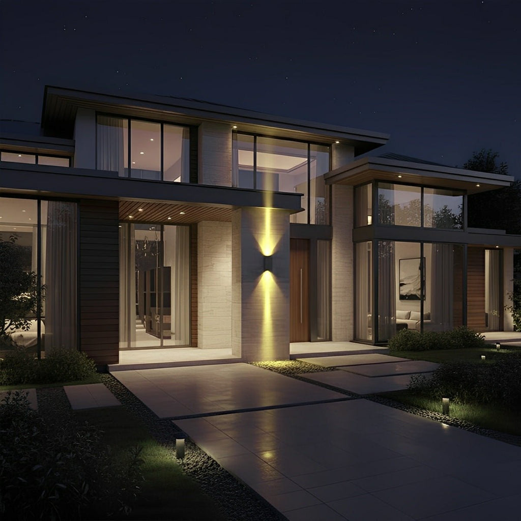 Waterproof Modern Black Up&Down LED Outdoor Wall Washer Spot Lights