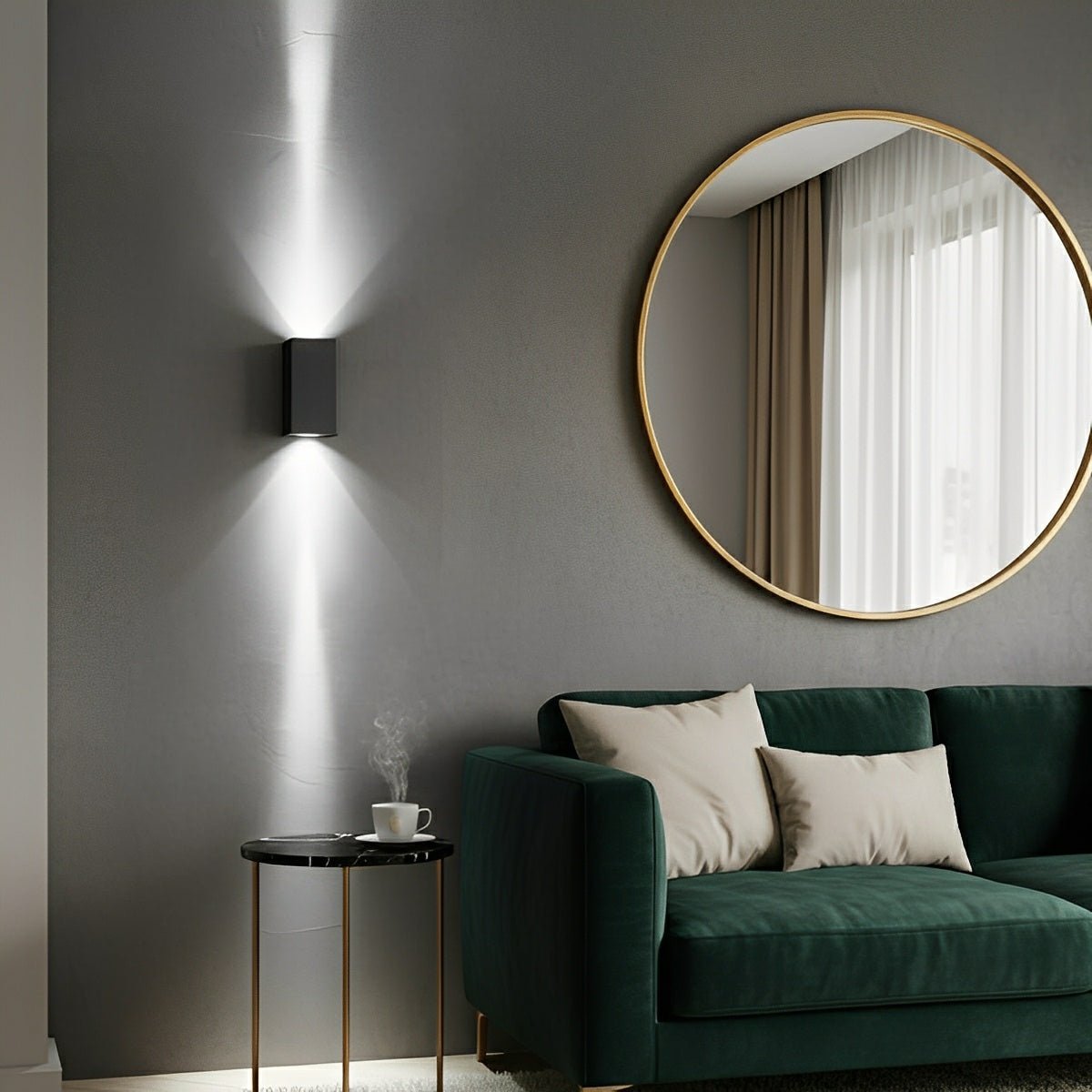 Waterproof Modern Black Up&Down LED Outdoor Wall Washer Spot Lights