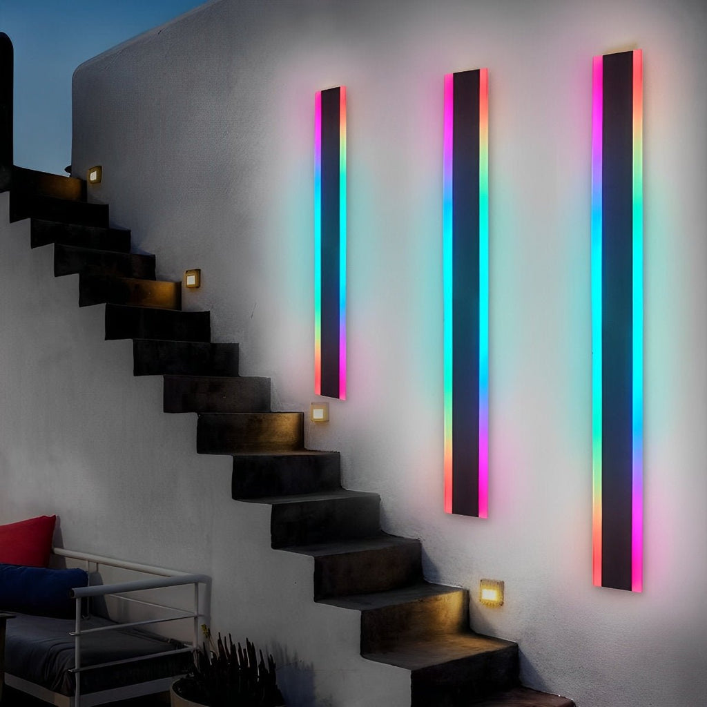 Waterproof Modern LED RGB Long Strip Outdoor Wall Light
