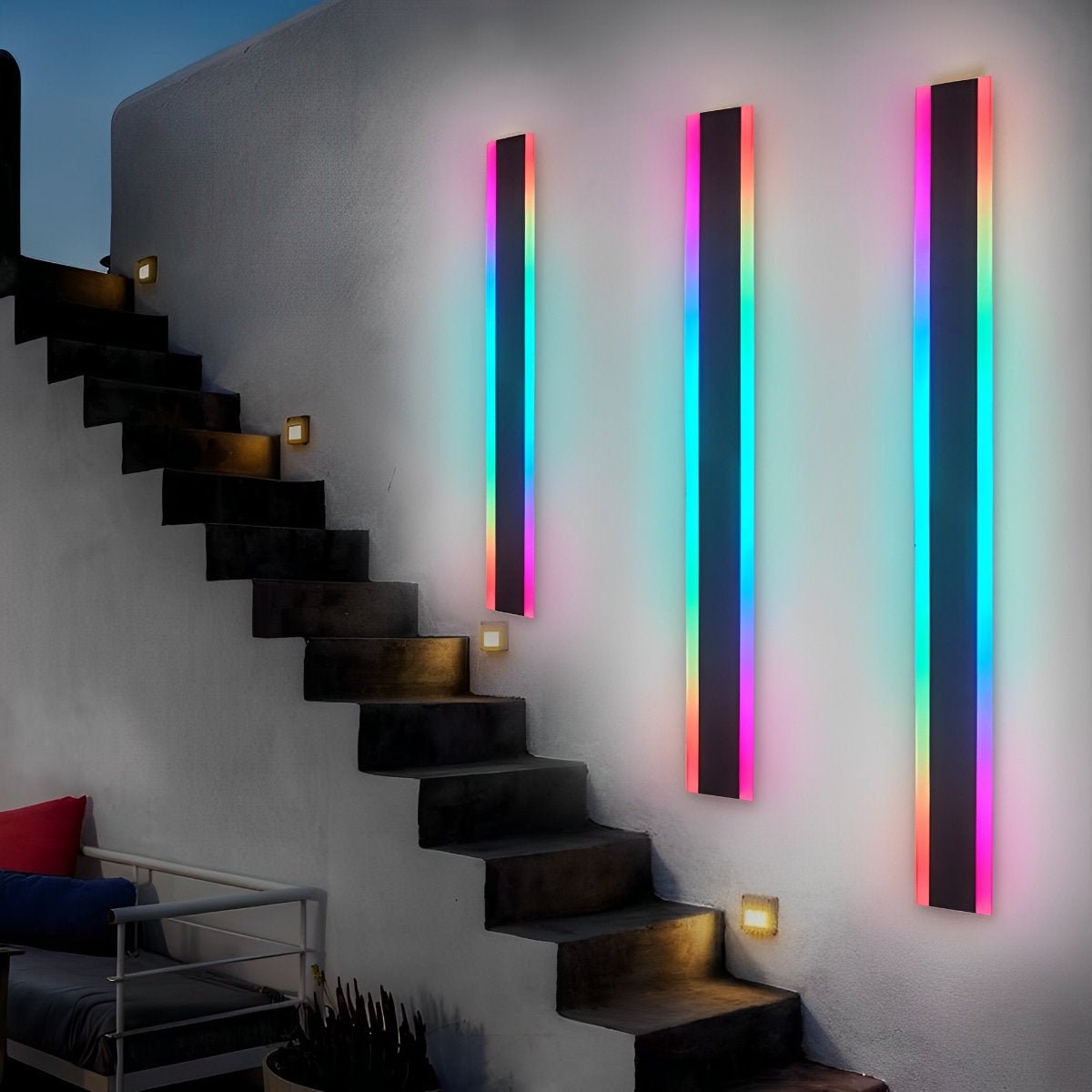 Waterproof Modern LED RGB Long Strip Outdoor Wall Light