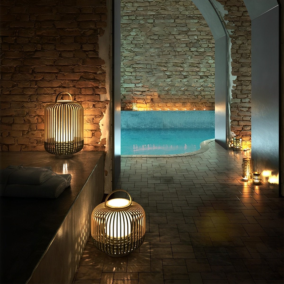 Waterproof Handmade Outdoor Bamboo Light Hanging Lanterns