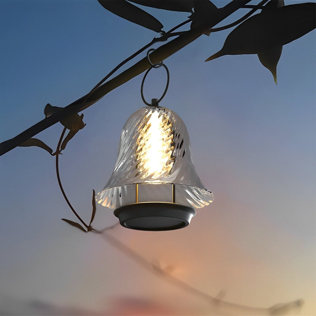 Waterproof Solar Bell Shape Outdoor Hanging Lights for Porch Garden